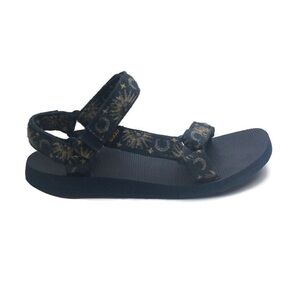 Teva Original Universal Navy Sun & Moon Print Sandals Size 8